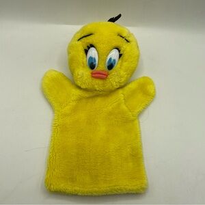 Vintage Tweety Bird Warner Bros Characters Looney Tunes Plush Hand Puppet 1989